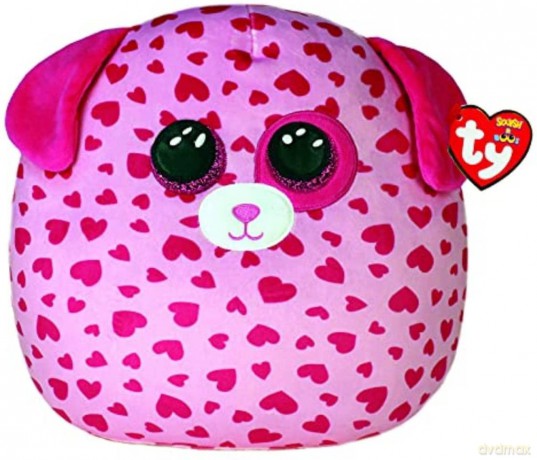 Ty Squish-a-Boos TICKLE - różowy pies, 22 cm - Medium