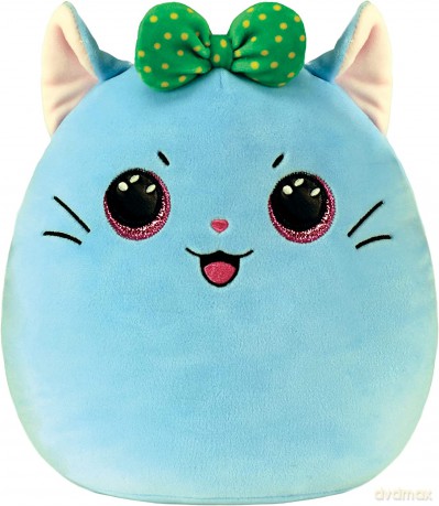 Ty Squish-a-Boos párna alakú plüss figura KIRRA, 30 cm - macska masnival