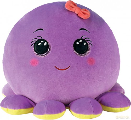 Ty Squish-a-Boos párna alakú plüss figura OCTAVIA, 30 cm - lila polip