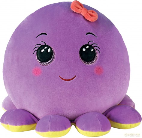Ty Squish-a-Boos párna alakú plüss figura OCTAVIA, 30 cm - lila polip
