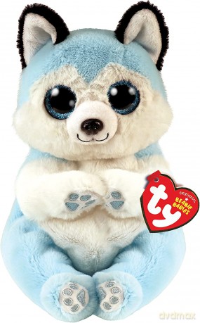 Beanie Babies plüss figura THUNDER, 15 cm - niebieski husky