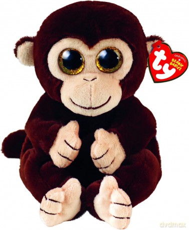 Beanie Babies plüss figura MATTEO, 15 cm - barna majom