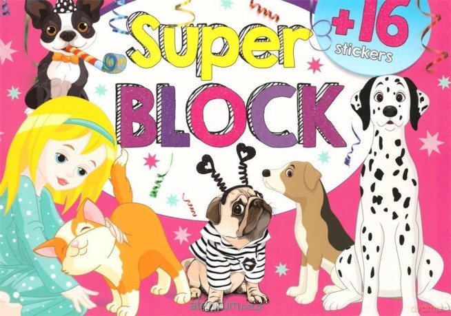 Super block + 16 naklejek [KSIĄŻKA]