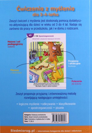 Ćwiczenia z myślenia dla 3-4-latka - Tamara Michałowska [KSIĄŻKA]