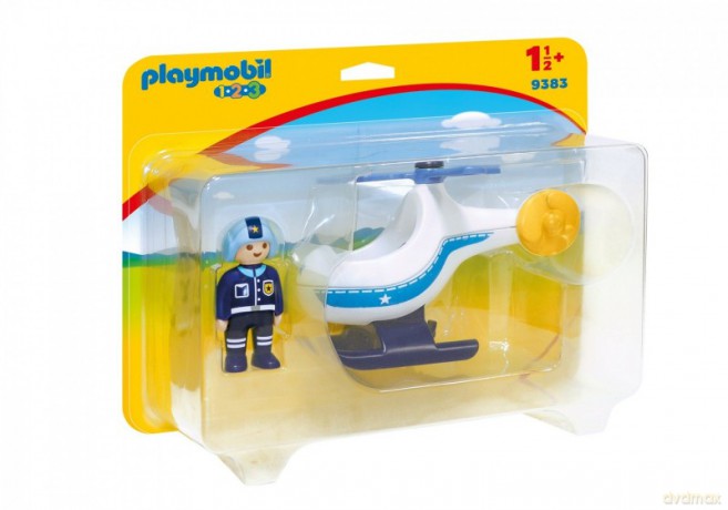 Zestaw z figurkami 1.2.3 9383 Helikopter policyjny