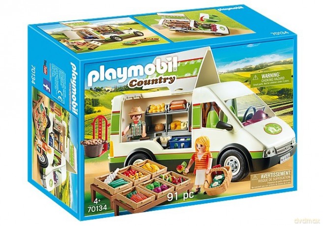 Zestaw z figurkami Country 70134 Samochód do sprzedażny owoców i warzyw