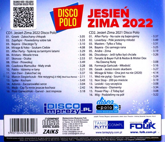 Disco Polo Mega Hits Jesień Zima 2022 [2CD] 