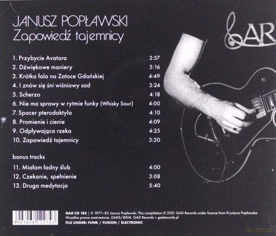 Janusz Popławski: Zapowiedź tajemnicy [CD]