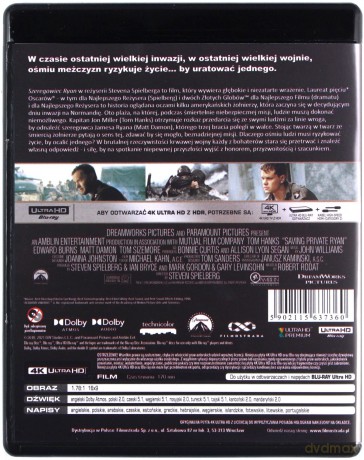 Szeregowiec Ryan [Blu-Ray 4K]