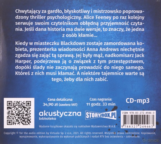 Zabójcza przyjaźń - Alice Feeney [AUDIOBOOK]