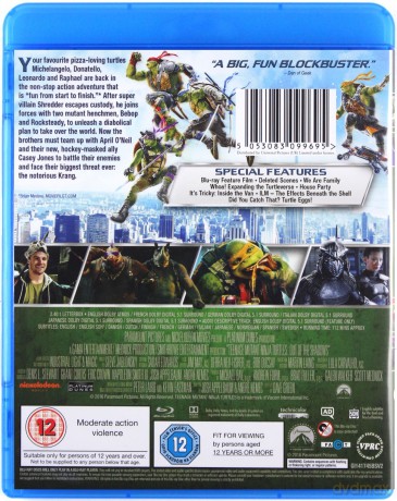 Teenage Mutant Ninja Turtles: Out of the Shadows (Wojownicze żółwie ninja: Wyjście z cienia) [Blu-Ray]