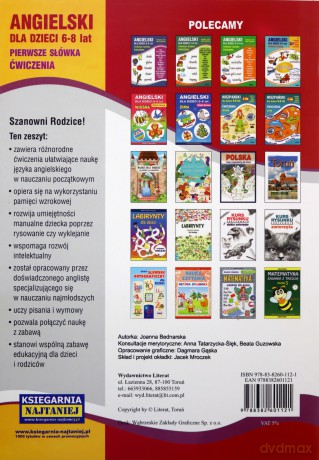 Angielski dla dzieci 6-8 lat - Joanna Bednarska [KSIĄŻKA]