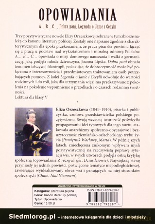 Eliza Orzeszkowa Opowiadania - Eliza Orzeszkowa [KSIĄŻKA]