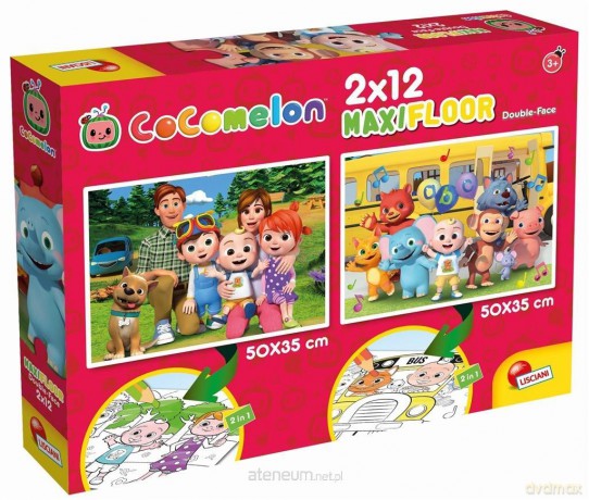Cocomelon - Dwustronne puzzle podłogowe 2x12