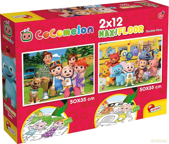 Cocomelon - Dwustronne puzzle podłogowe 2x12