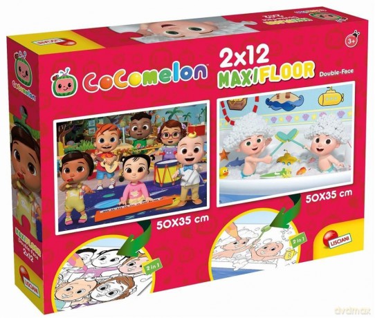 Cocomelon - Dwustronne puzzle podłogowe 2x12