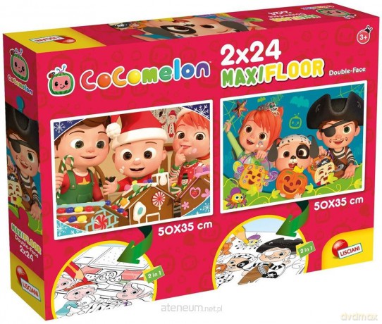 Cocomelon - Dwustronne puzzle podłogowe 2x24