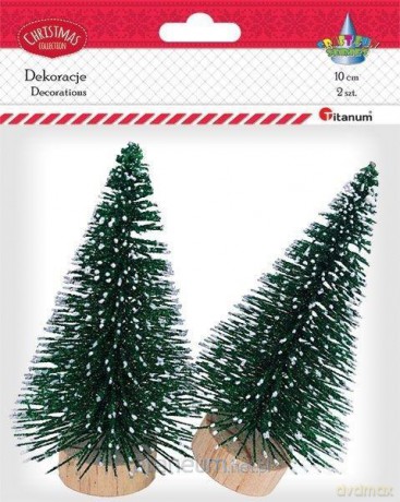 Drzewka plastikowe choinki zielone 2 szt