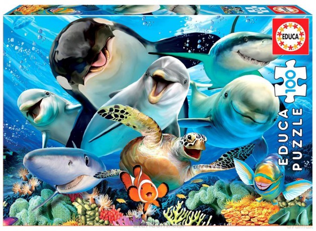 EDUCA 100 el. Podwodne selfie [PUZZLE]