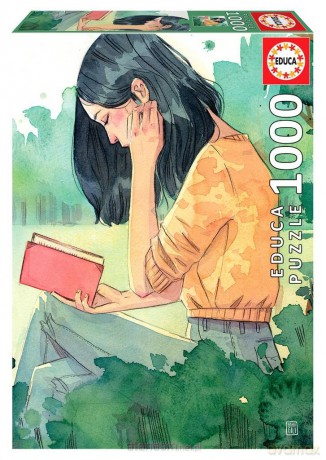 EDUCA 1000 el. Wielbicielka książek, Esther Gili [PUZZLE]