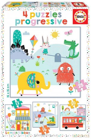 EDUCA 12+16+20+25 el. Lemon Ribbon [PUZZLE]