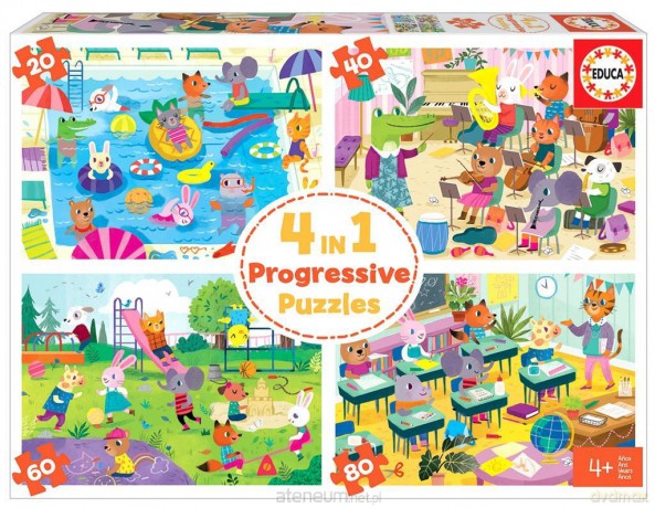 EDUCA 20+40+60+80 el. Dzień w szkole [PUZZLE]