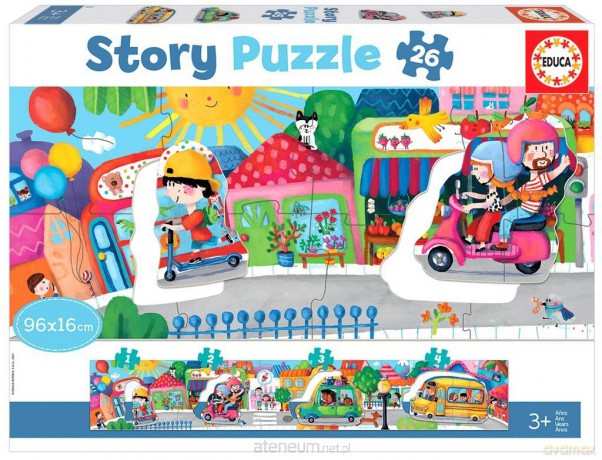 EDUCA 26 el. Miejskie pojazdy (panorama) [PUZZLE]