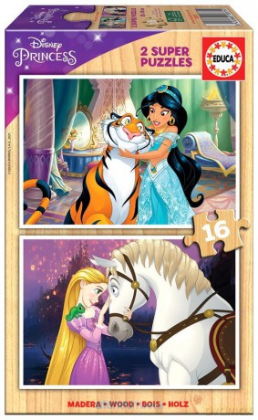 EDUCA 2x16 el. Aladyn/Zaplątani (drewniane) [PUZZLE]