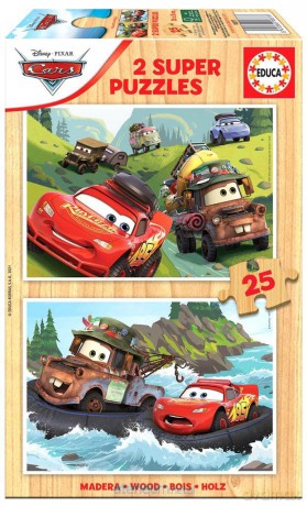 EDUCA 2x25 el. Auta (drewniane) [PUZZLE]