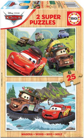 EDUCA 2x25 el. Auta (drewniane) [PUZZLE]
