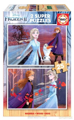 EDUCA 2x25 el. Kraina Lodu II (drewniane) [PUZZLE]