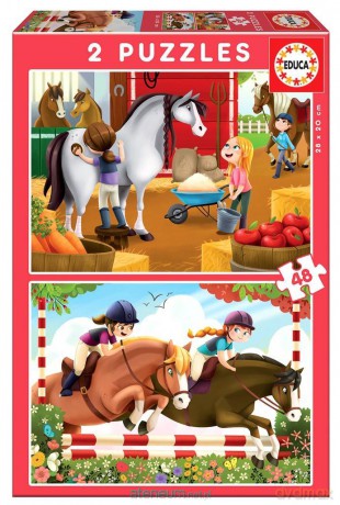 EDUCA 2x48 el. Konie [PUZZLE]