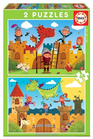 EDUCA 2x48 el. Smoki i rycerze [PUZZLE]