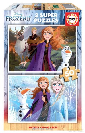 EDUCA 2x50 el. Kraina Lodu II (drewniane) [PUZZLE]