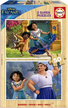 EDUCA 2x50 el. Nasze magiczne Encanto - Disney drewno [PUZZLE]