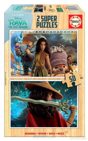 EDUCA 2x50 el. Raya i ostatni smok (drewniane) [PUZZLE]