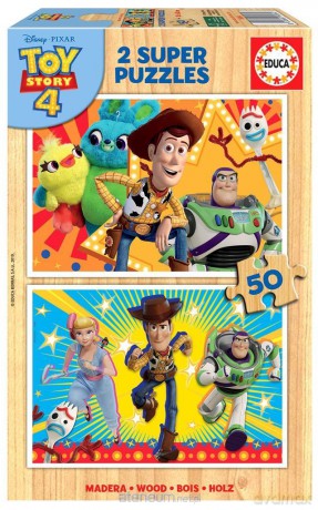 EDUCA 2x50 el. Toy Story 4 (drewniane) [PUZZLE]
