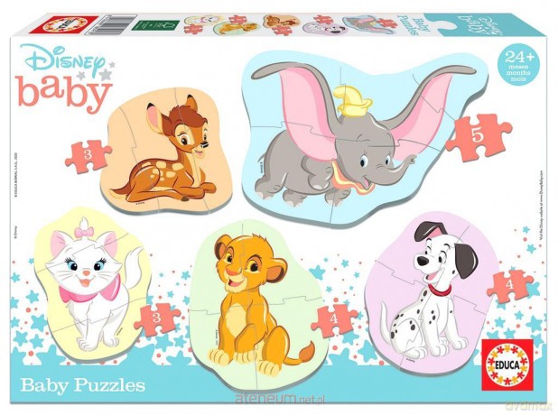 EDUCA 3-5 el. Bohaterowie bajek Disneya [PUZZLE]