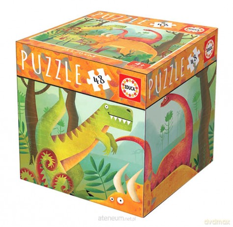 EDUCA 48 el. Cube - Dinozaury [PUZZLE]