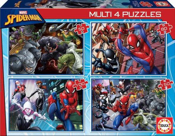 EDUCA 50+80+100+150 el. Spider-Man [PUZZLE]