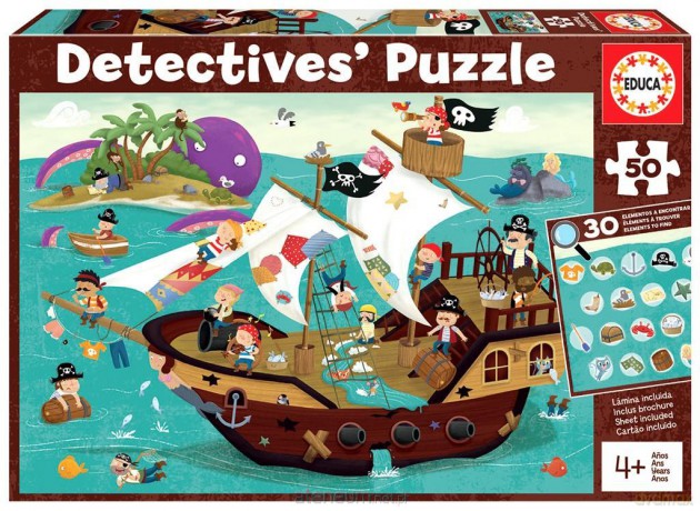 EDUCA detektywistyczne 50 el. Statek piracki [PUZZLE]