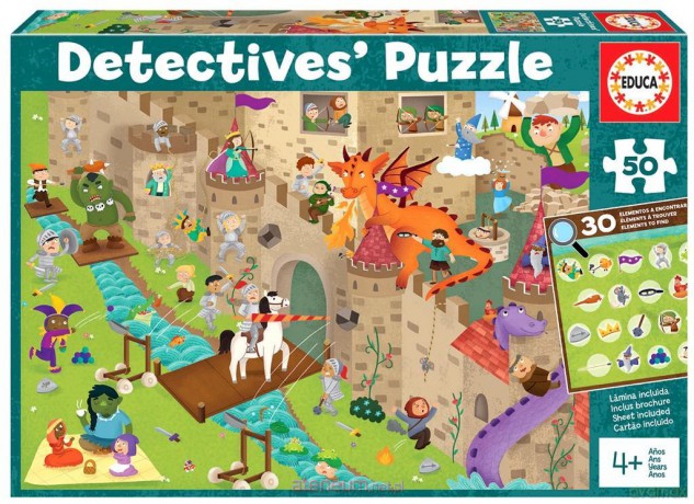 EDUCA detektywistyczne 50 el. Zamek [PUZZLE]