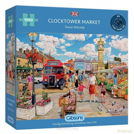 GIBSONS 1000 el. Rynek z wieżą zegarową [PUZZLE]