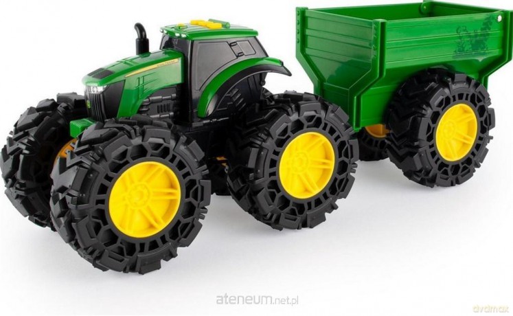 John Deere traktor Monster Treads z przyczepą