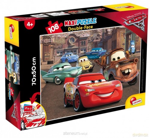 LISCIANI dwustronne Supermaxi 108 el. Auta 3 Racer [PUZZLE]