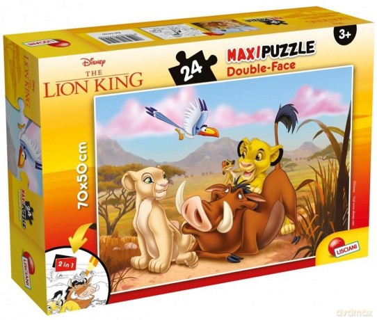 LISCIANI dwustronne Supermaxi 24 Król Lew [PUZZLE]