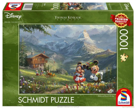 SCHMIDT PQ 1000 el. Myszka Miki&Minnie w Alpach [PUZZLE]