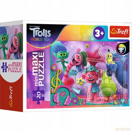 TREFL Puzzle 20 el. miniMaxi W muzycznym świecie Troli 4 [PUZZLE]