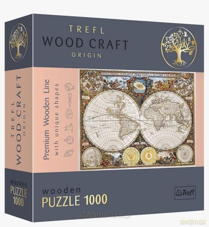 TREFL Puzzle drewniane 1000 el. Antyczna mapa świata [PUZZLE]
