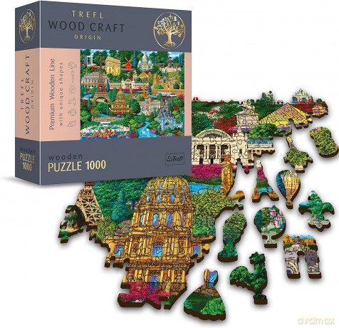 TREFL Puzzle drewniane 1000 el. Francja - znane miejsca [PUZZLE]